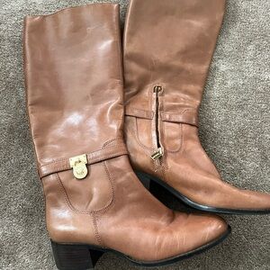 Michael Kors Brown Leather Heeled Boots